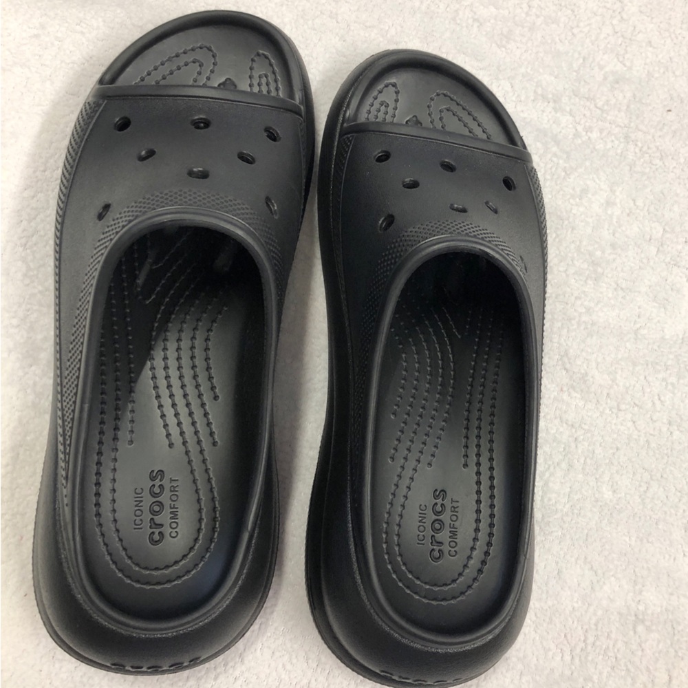 CROCS Like New Crush Platform Slide Sandals Unisex sz W10/M8 - Picture 10 of 14